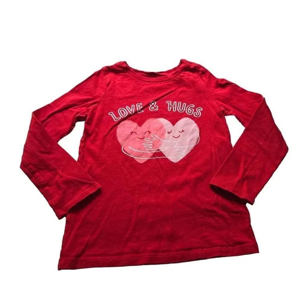 Carters Valentine love & hugs Girl shirt S6/6x